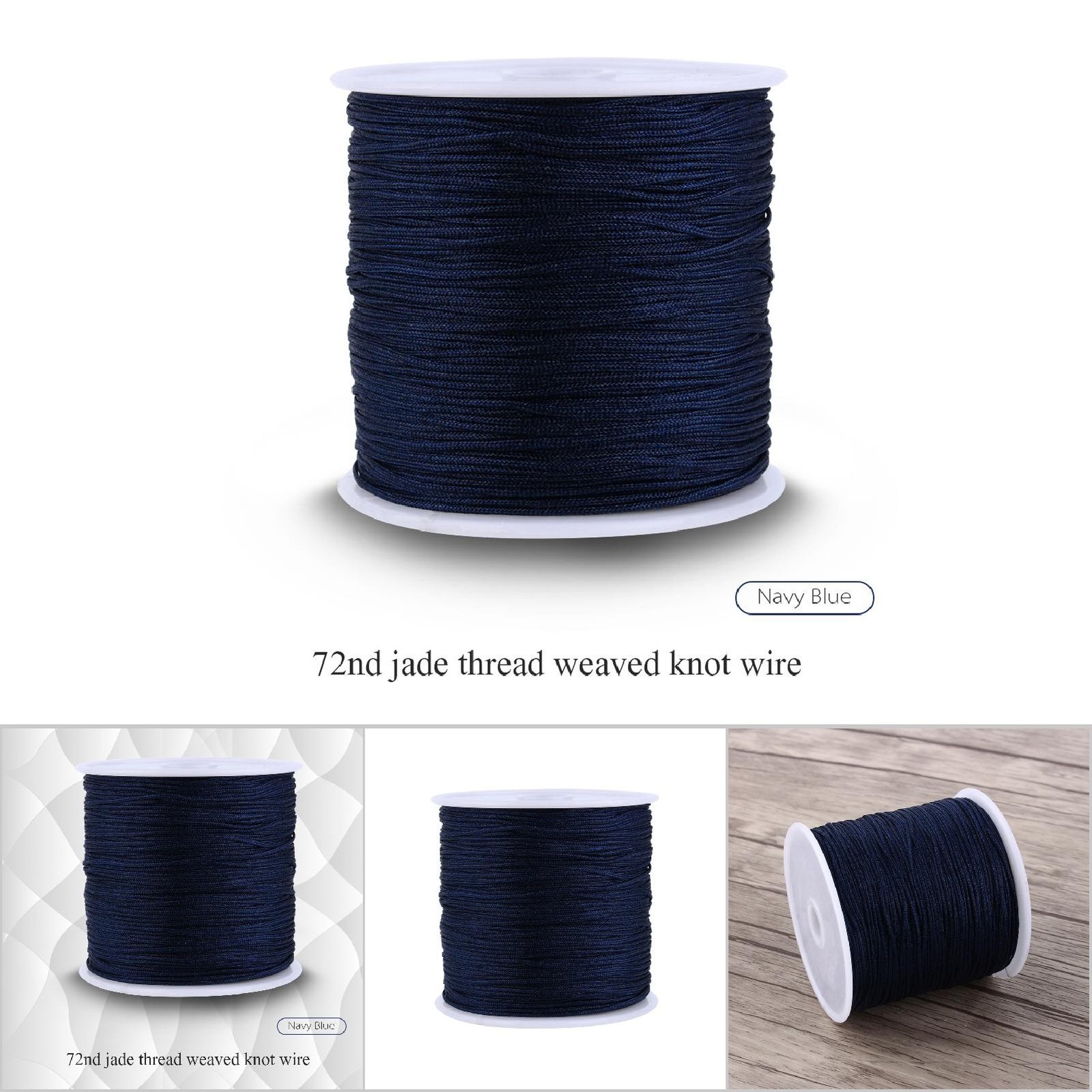 For 100M X 0.8mm Nylon Chinese Knot Cord Rattail Macrame Thread String