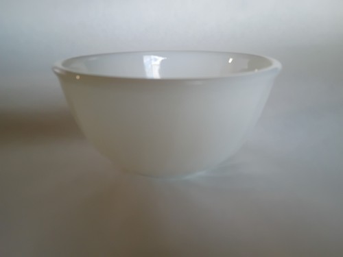 Vintage Fire-King Milk Glass Swirl 6" Berry Bowl 1950s Oven Ware Made in USA