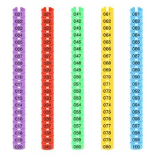 Chicken Leg Bands - Numbered  Multi-Colored Poultry Plastic Bands for Ducks, T