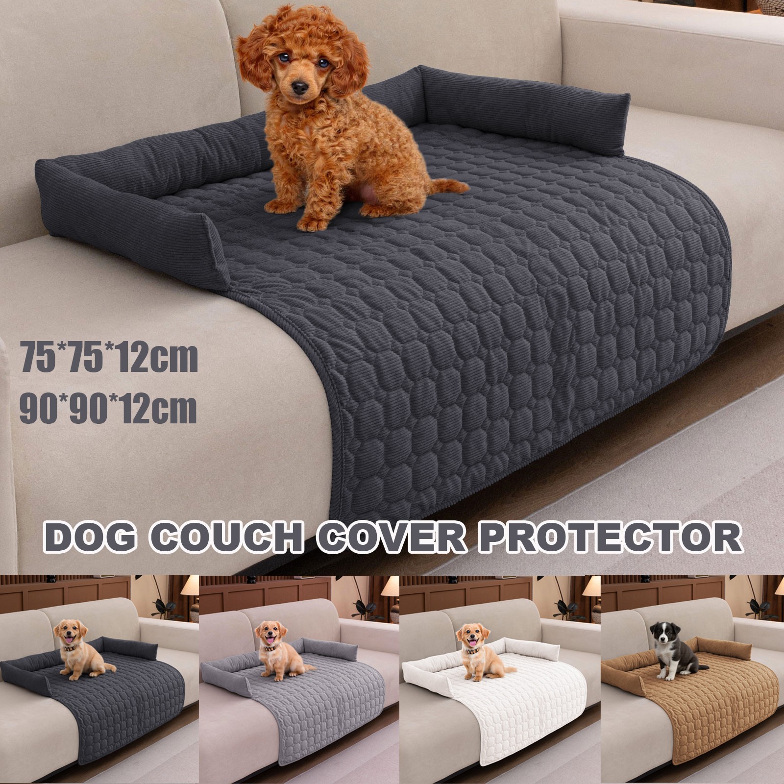 Pet Sofa Bed Cushion Pet Couch Covers for Sofa Dog Blanket Sofa with Neck Pillow