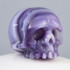 Perle Crâne Humain Coquillage Violet Sculpté, 12,10 mm, 1,2 mm, 2,48 g