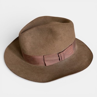 Indiana Jones Fedora Hat Brown Felt Disney Parks Adventureland USA Medium