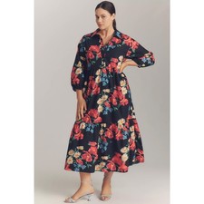 nwt ANTHROPOLOGIE MAEVE sz 1X The Bettina shirt dress in floral motif