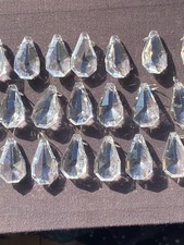 20 Clear Chandelier crystal glass drops 3.8 x 2.2 cm can be used as suncatchers