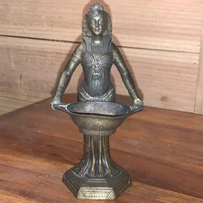 Vintage Egyptian Goddess Art Deco Incense burner Vantines France 1920s #1979
