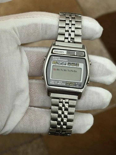 Rare Vintage Seiko A158-5040 Alarm Chronograph Digital Sports Watch JDM 1970s