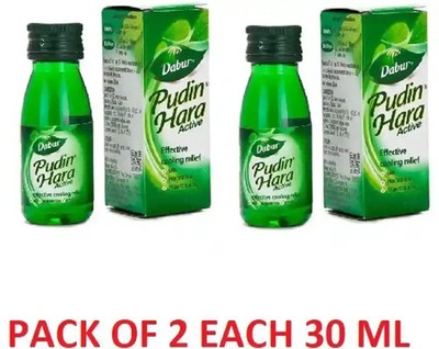 2 Dabur Pudin Hara Liquid Active - Verdauungslösung Natural Herbal - 30 ml