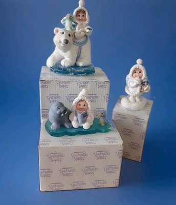 Dreamsicles Northern Lights Set of 3 Boxed Signed Polar Pals Christmas 1999 VTG
