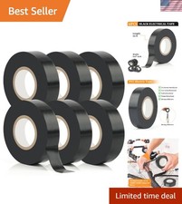 Industrial-Grade Black Electrical Tape 66 Ft - Waterproof Flexible for Repairs