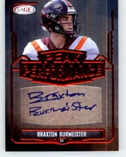 2022 Sage Hit Draft Low Series Football RED INSERT or AUTO Cards Pick From List