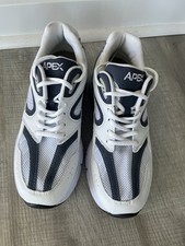 Apex X521 Men's Boss Runner White/Navy Sneaker Orthopedic Shoe Size 9 Wide