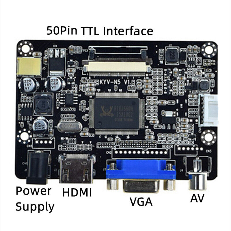 Original 5 inch AT050TN22 640x480 LCD Screen HDMI VGA AV Controller Driver Board