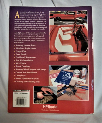 Auto Upholstery and Interiors : A Do-It-Yourself, Basic Guide to Repairing,... - Picture 4 of 5