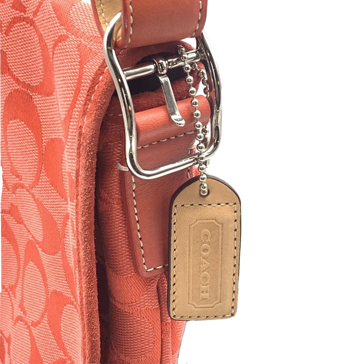 Coach 6842 Canvas Leather Red Signature C Small Messenger Shoulder