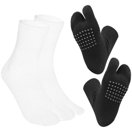  2 Pairs Women Toe Socks with Toes Separated for Separating Man Women's Split - Picture 1 of 12