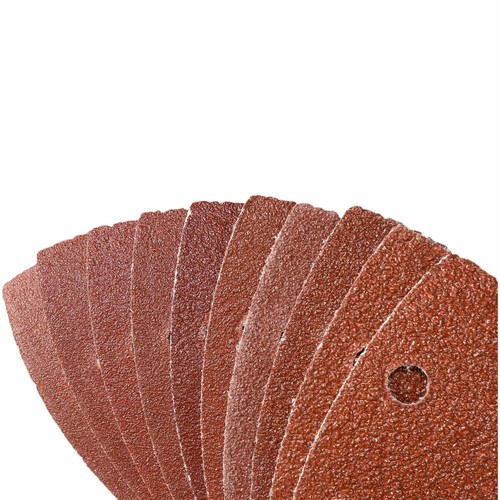 Dischi abrasivi levigatura gancio e passante pastiglie 90 mm triangolari 10 pz grana mista - Foto 3 di 3