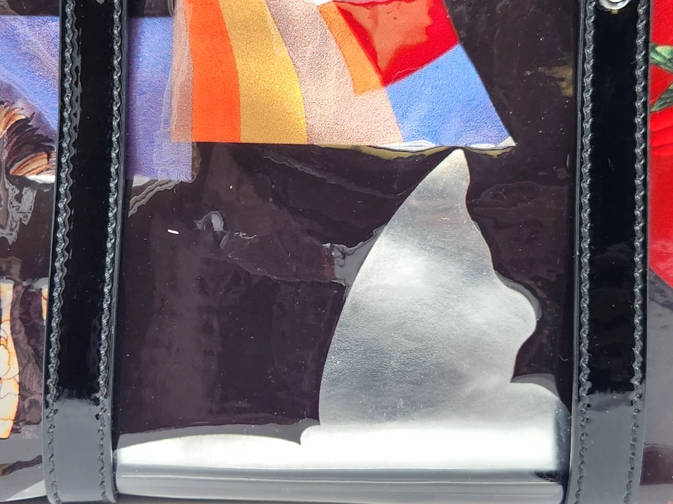 Bolso de Mano Salvatore Ferragamo FLORAL Nylon/Cuero Bordado Raro Foto 4 de 4