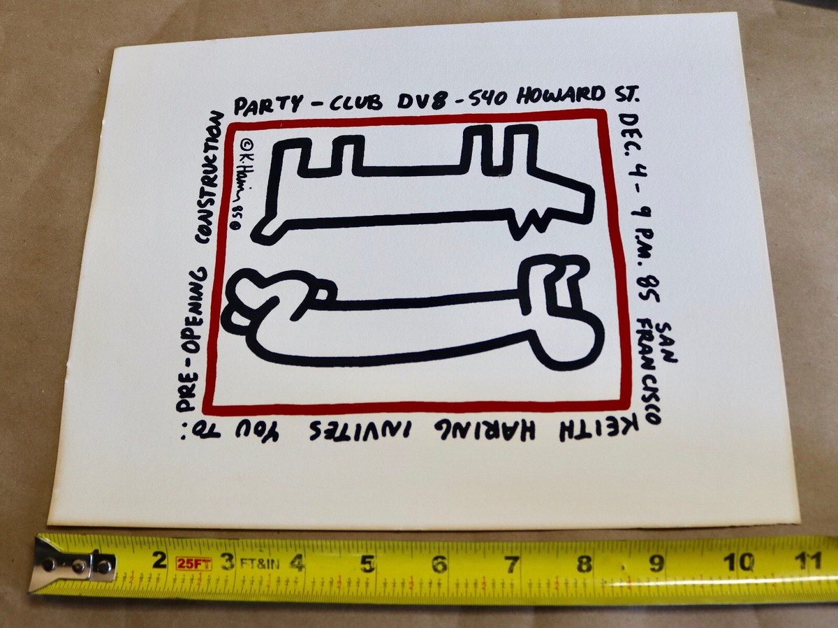 Keith Haring Club DV8 | Art San Silkscreen Street Invitation 