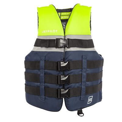 Jetpilot S1 Nylon Coast Guard Approved Life Vest PFD S/M Neon