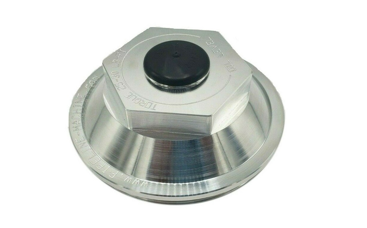 4" BILLET ALUMINUM Oil Bath Cap 2136 Trailer Axle Bearing Hub 10KHD