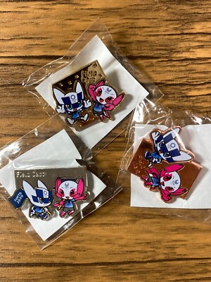 Tokyo Olympic 2020 Miraitowa Someity Pin Badge 3 Pins SET Japan