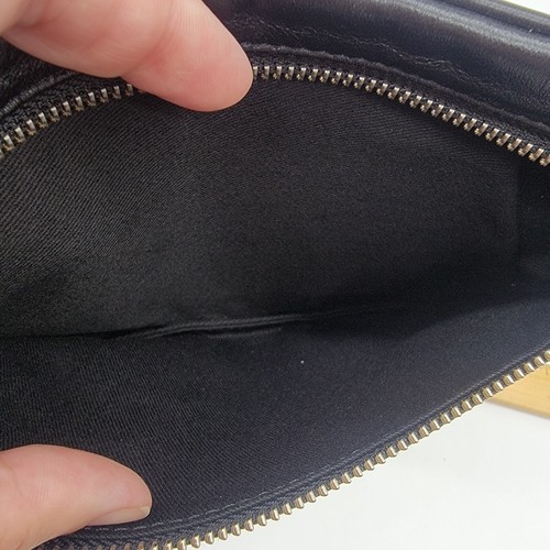 Borsa Falor da polso in vera pelle italiana super morbida pelle nera nuova senza etichette - Foto 5 di 5