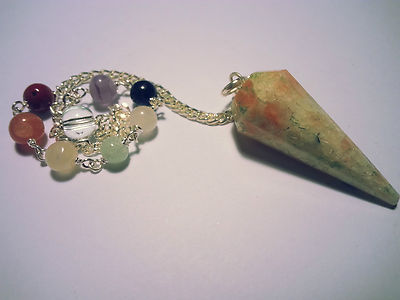 7 Chakra Pendel versch. Sorten Bergkristall Amethyst uvm. gemme pendule ciondolo