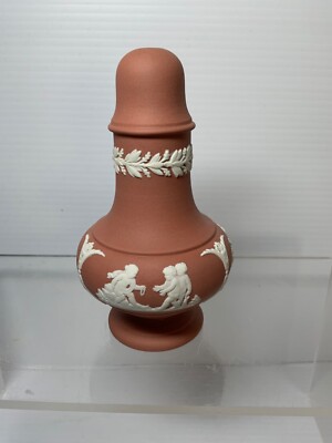 SELTENER WEDGWOOD JASPERWARE TERCOTTA SALZTOPF / STREUER