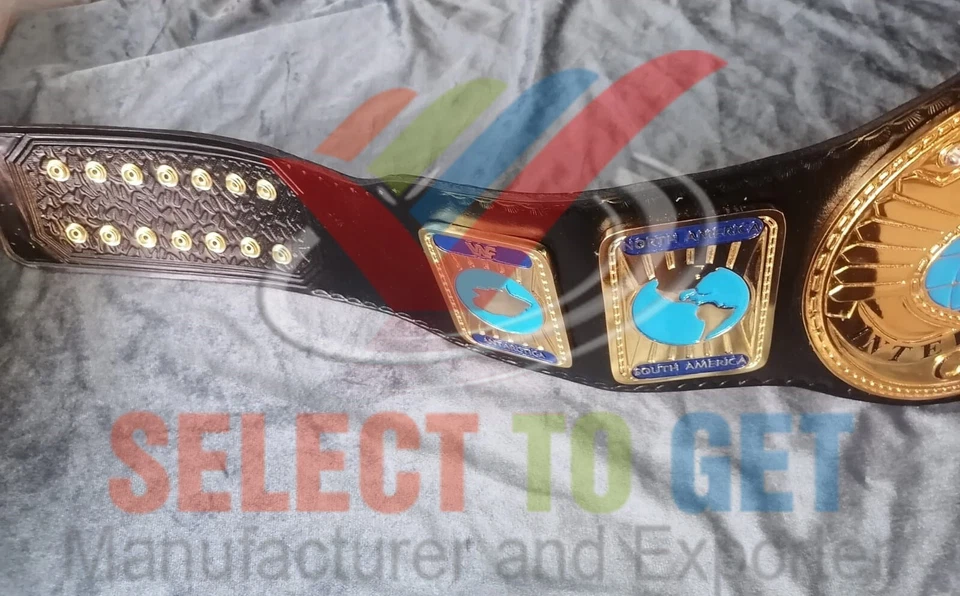 WWF FEDERACIÓN MUNDIAL DE LUCHA LIBRE CAMPEÓN INTERCONTINENTAL CINTURÓN LOGOTIPO BLOQUE OVALADO Foto 2 de 4