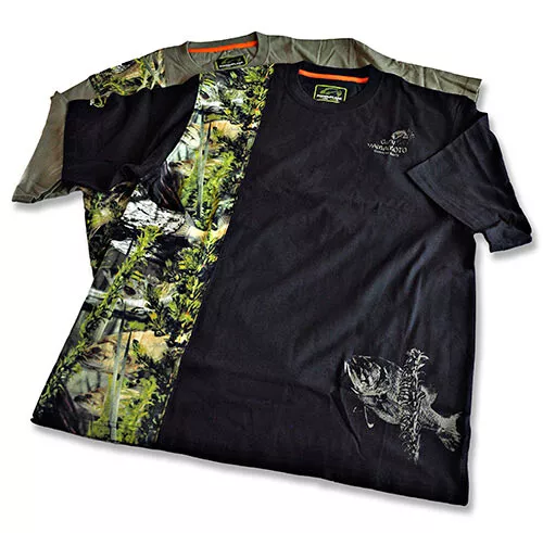 gary yamamoto bass short sleeve t-shirt fishouflage Black large camo senko