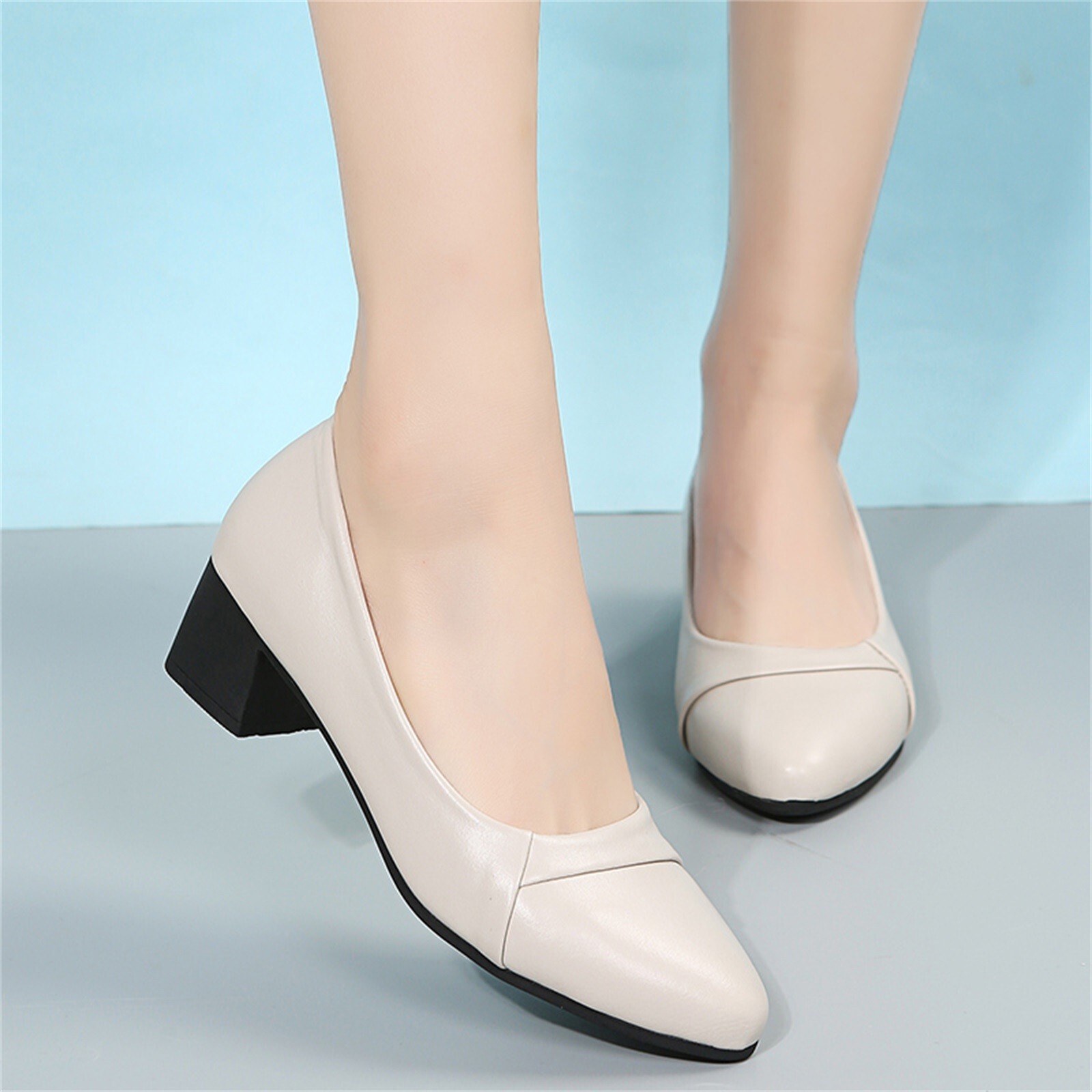 Fashion Summer And Autumn Women Pumps Shoes Pointed Toe Solid Dark Pink Heels eBay