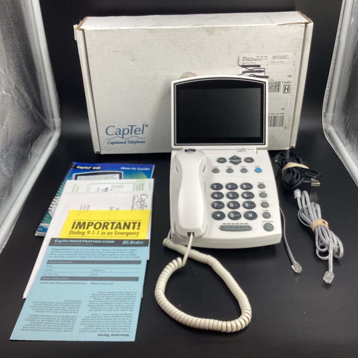Ultratec CapTel 840 Telephone Real-Time Closed Captioned Hearing Impaired