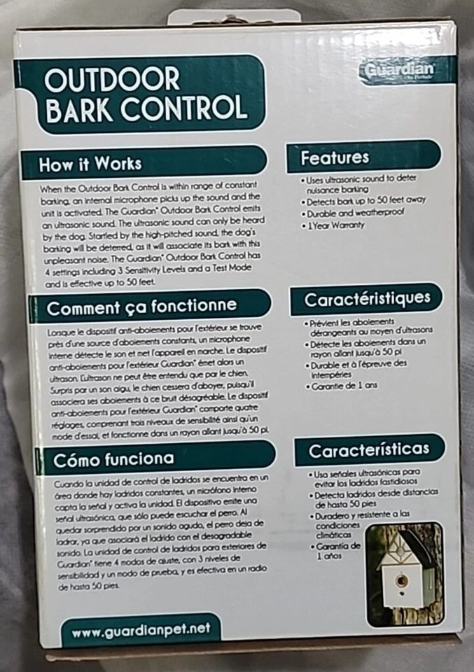 Guardian by PetSafe Exterior Control Ultrasónico de Cortezos Disuasivo Impermeable NUEVO Foto 3 de 3