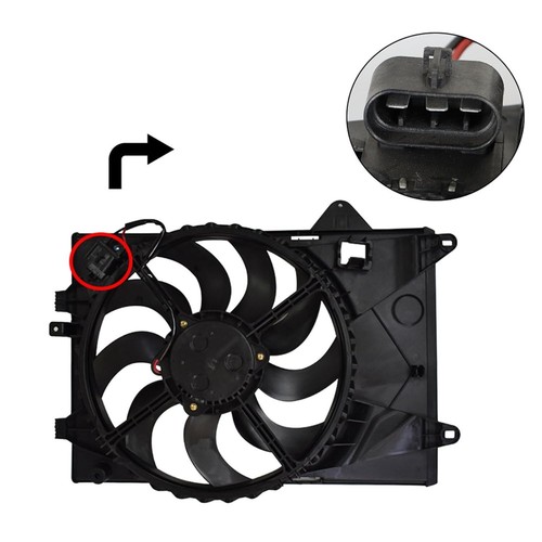 Radiator Cooling Fan Assembly For 2012 2013 2014 2015 2016 2017 Chevrolet Sonic - Picture 3 of 6