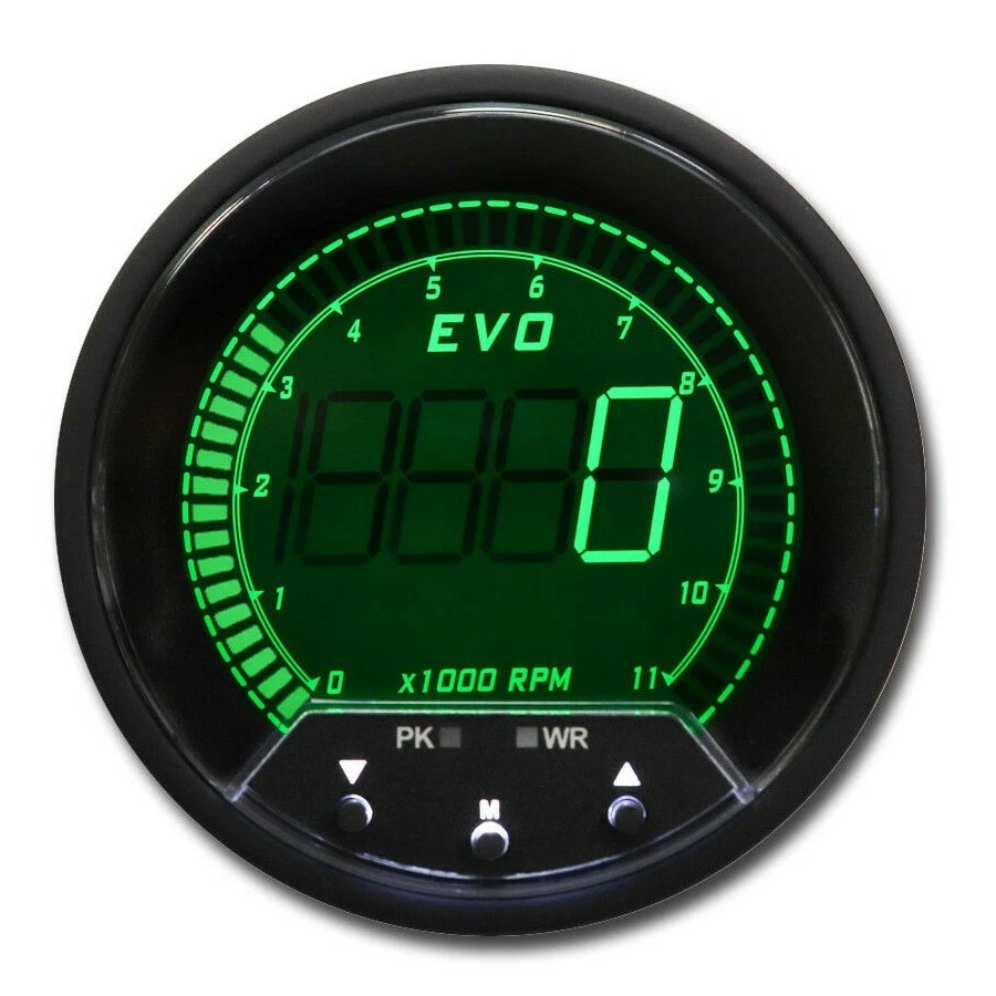 EVO 85mm 3-3/8" Digital Tachometer 11000 RPM 4 Color LCD Peak Recall & Warning - Image 4 of 4