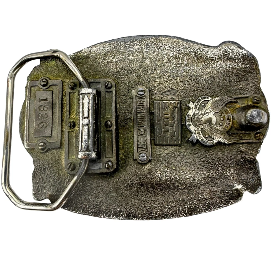 Hebilla de cinturón de colección 1987 Truck Drivers Move The Nation American Buffalo Foto 2 de 2