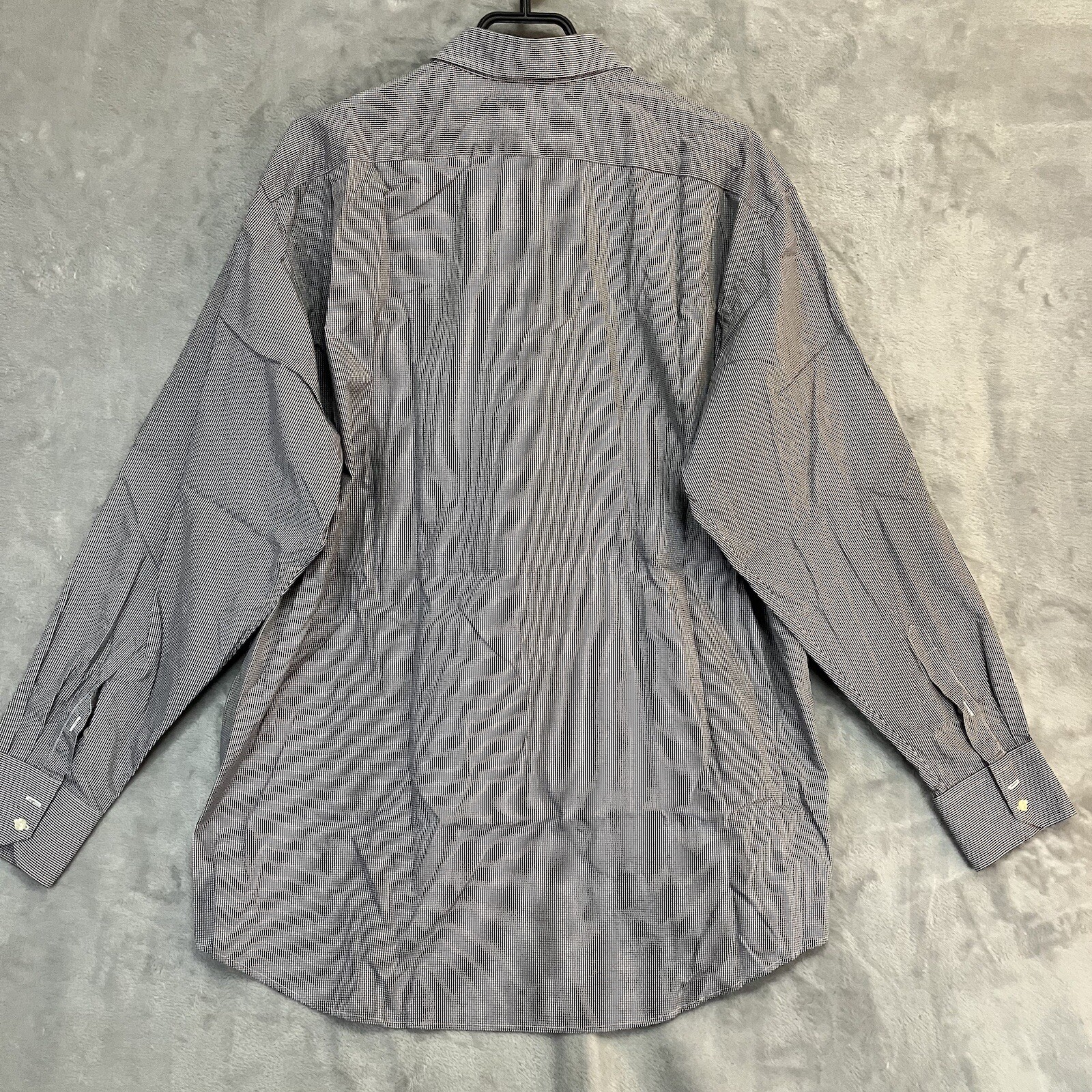 Lacoste Shirt Mens Size 45 (XL) Brown Black Pin Stripe Long Sleeve 100percent Cotton image 6