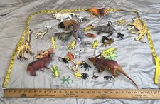 Jungle Animals, Dinosaurs, Insects, Reptiles Lot Of 40 Plastic Toys