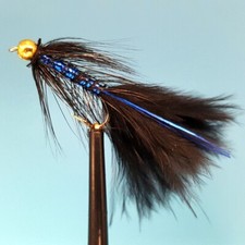 3 x Gold Head Black/Blue Flash Damsel Long Shank Lures Size 8,10,12,14 Available