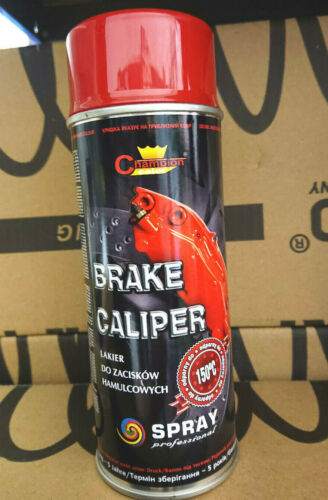RED BRAKE CALIPER PAINT High GLOSS TEMPERATURE Up To 150C CLAMP SPRAY 400ml - Afbeelding 1 van 1