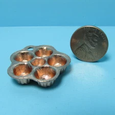 Dollhouse Miniature Copper Round Cake Mini Mold Pan B0303