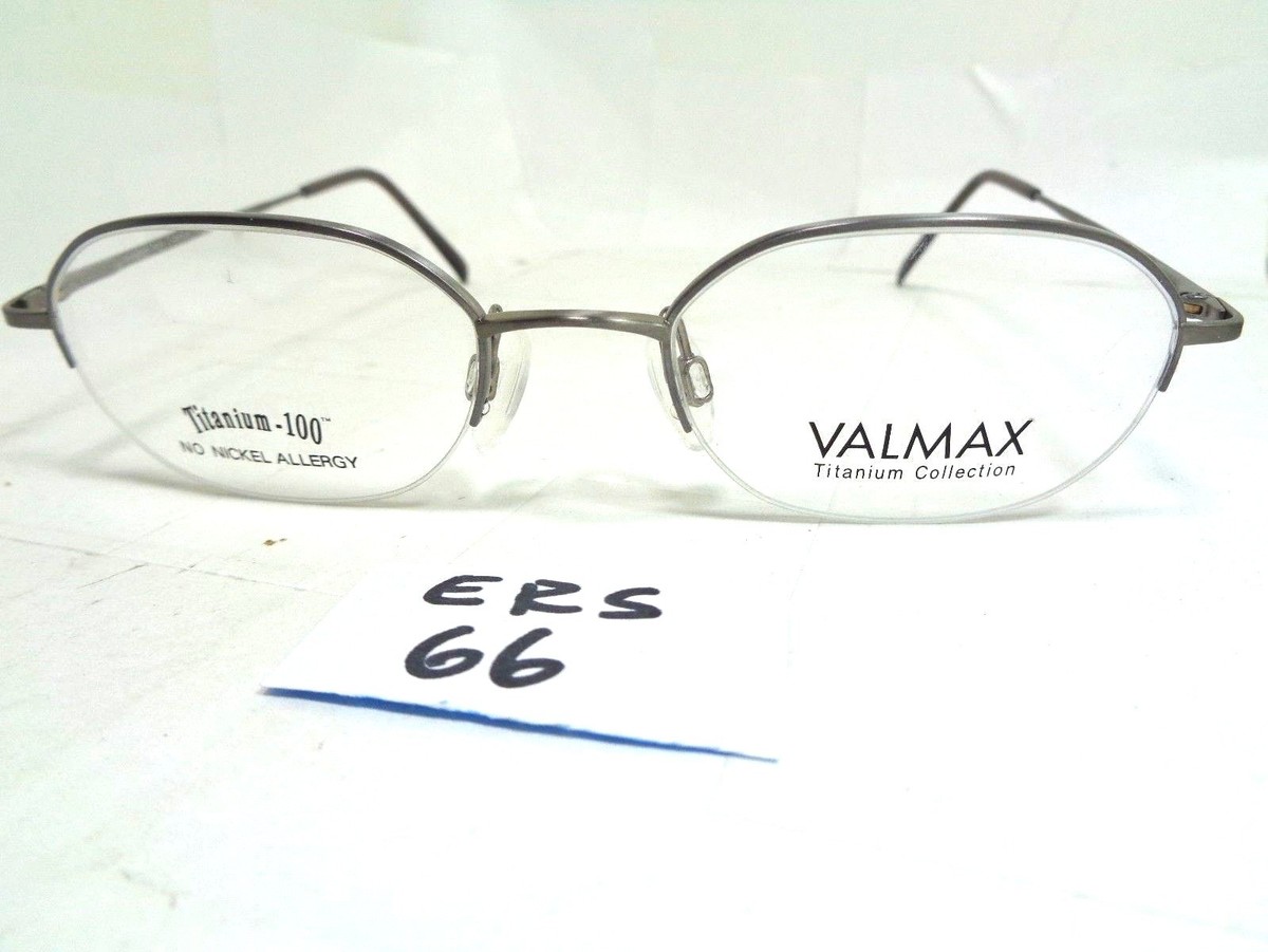 Nos VALMAX Eyeglasses Frame Titanium VM6538 024 Half Rim (ERS-66