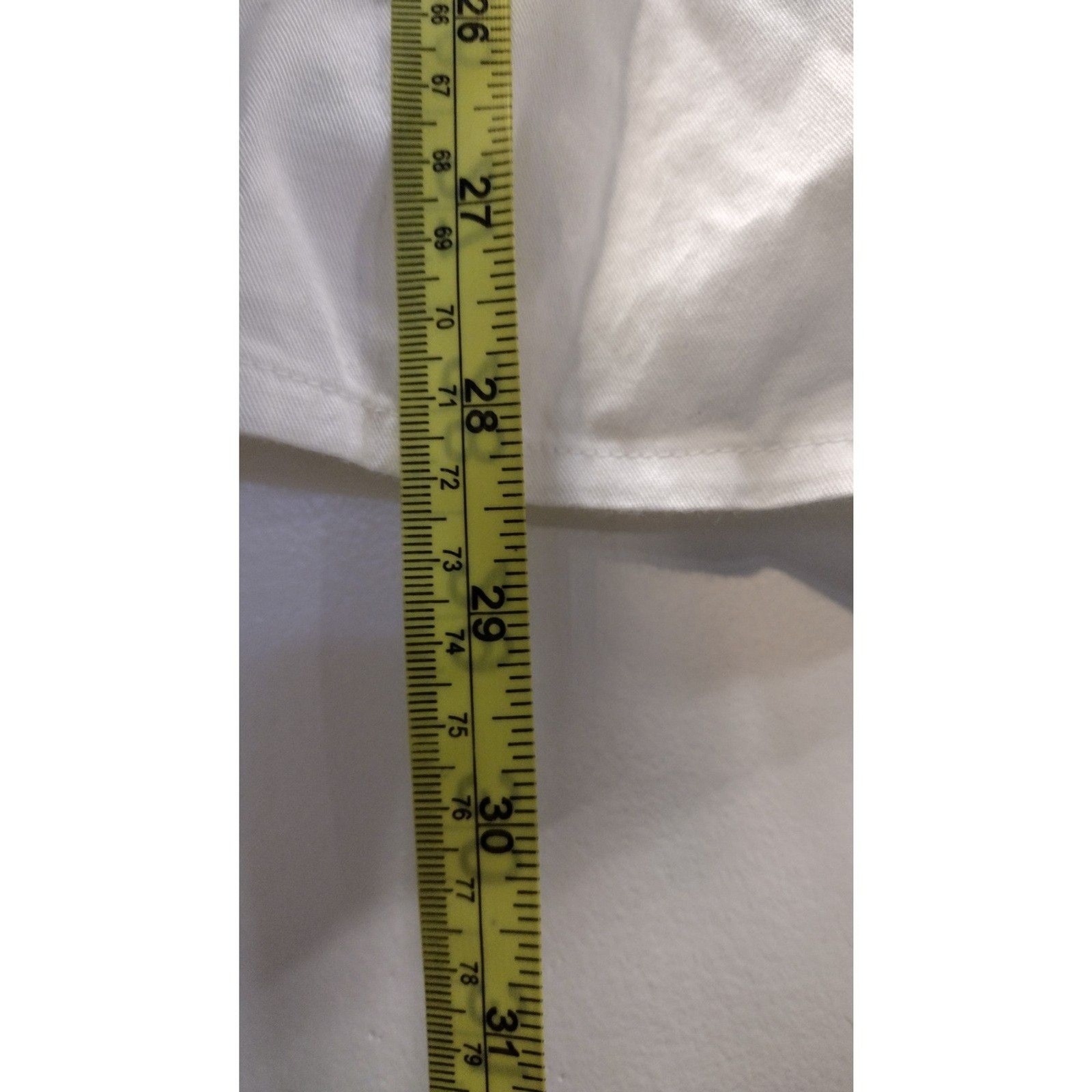 White Snowman patch denim collar button down - image 5