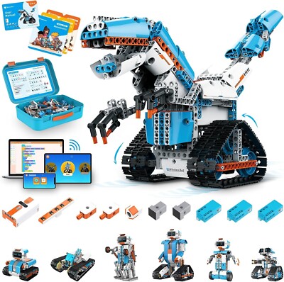 WhalesBot E7 Pro 12-in-1 STEM APP Coding Robot Kit, Scratch Programming for Kids