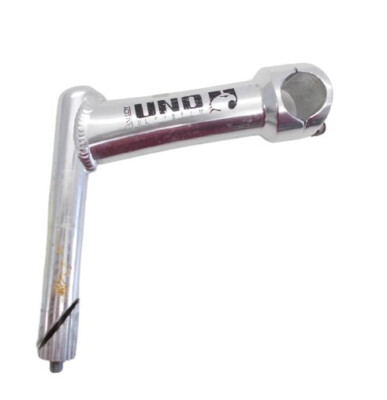 Potence Kalloy UNO U.L. Vintage 130 Mm - Diamètre Guidon 25.4 Mm, 1 1/8 Aheadset, Alu Argenté
