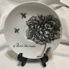Paula Scaletta PPD Peony Flowers Bees Porcelain Replacement Saucer Plate- 6.25"