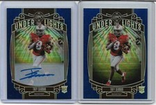Trey Sermon 2021 Panini Legacy Auto & Base Sapphire Under The Lights SP #/35