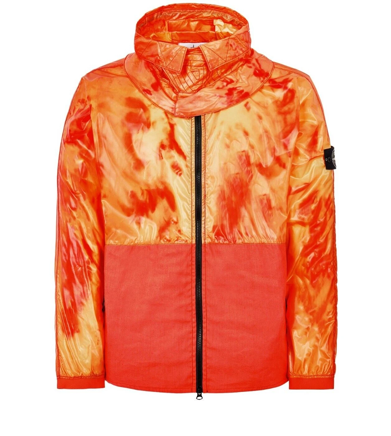 *RARO* Giacca Stone Island Heat Reactive Lamy con Cotone Lino Tela Arancione