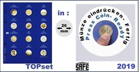 Safe-7302-30-2-Euro-2019-In-MüNzkapseln-26-Topset-MüNzhüLlen-Vordrucke