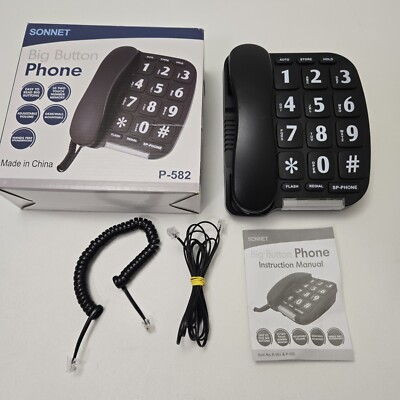 Sonnet P-582 Big Button Landline Phone Adjustable Volume